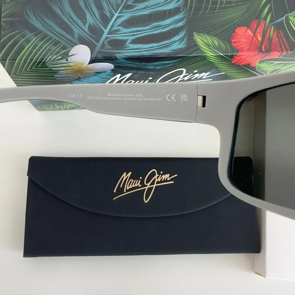 Maui Jim Southern Cross Sunglasses Black Gray Polarized MJ0815S-001 Made n Italy